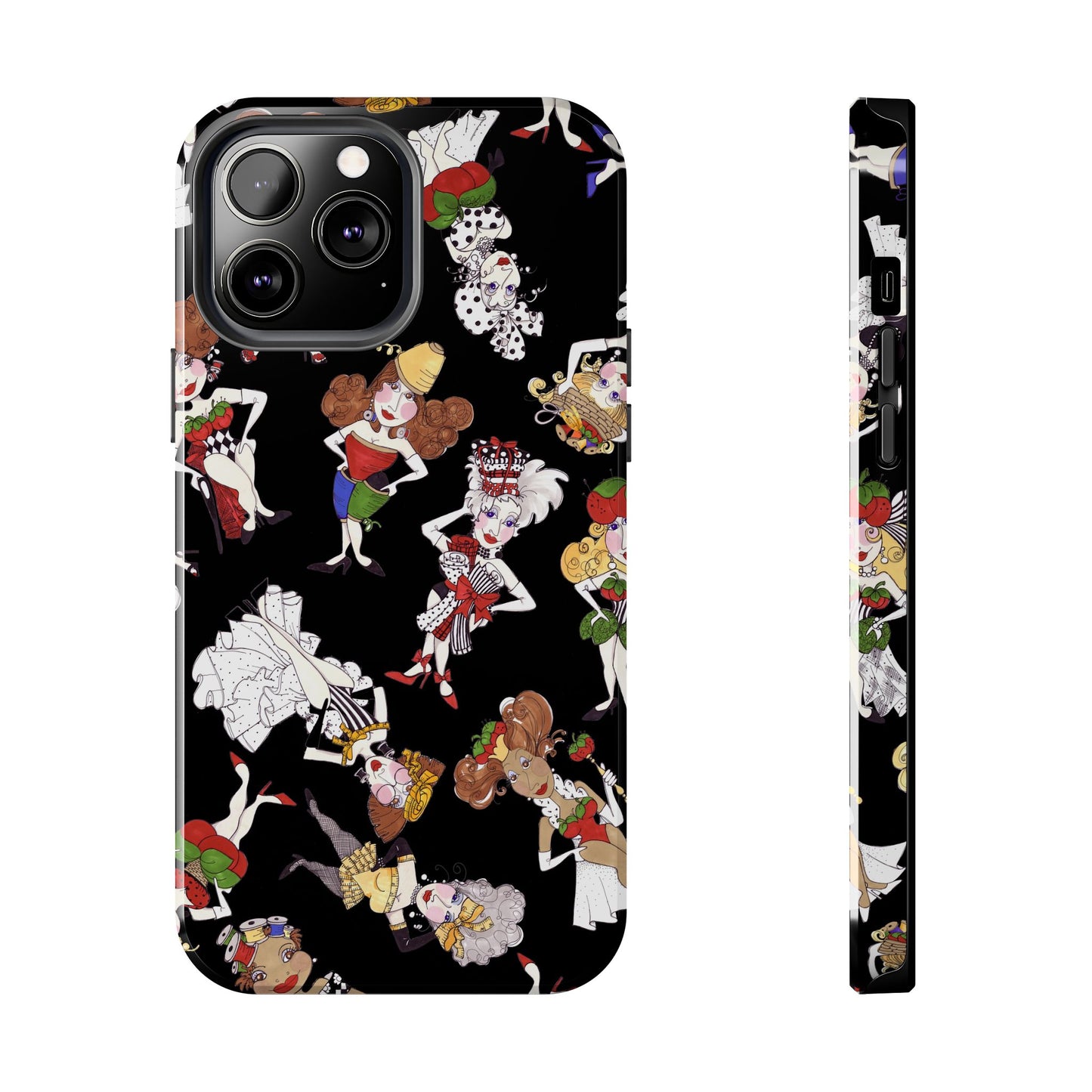 Sew Tossed Black Phone Case