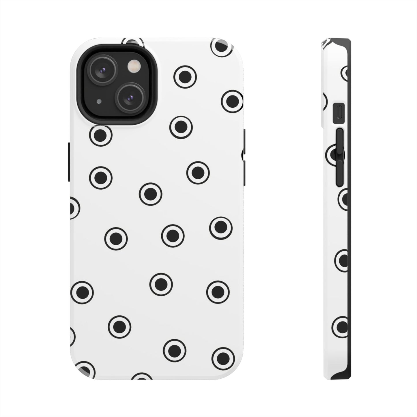 CD Dots White / Black Phone Case