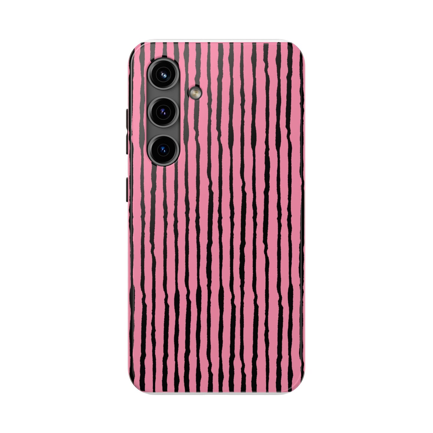 Sorta Stripe Pink / Black Phone Case