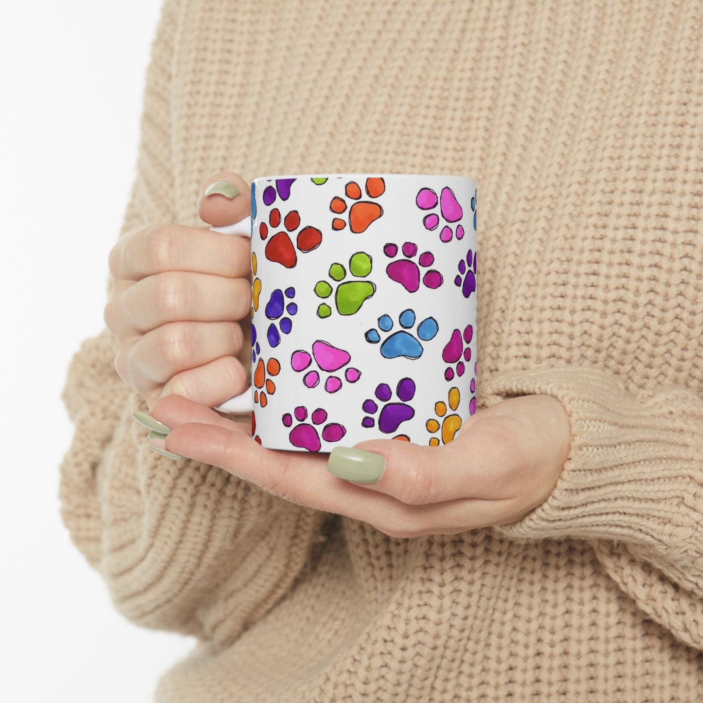 Fancy Paws White / Multi Cup