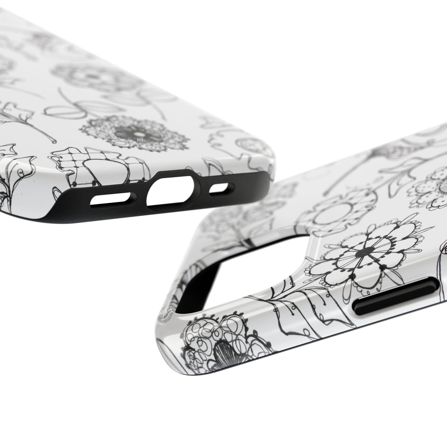 Paper Posies White Phone Case