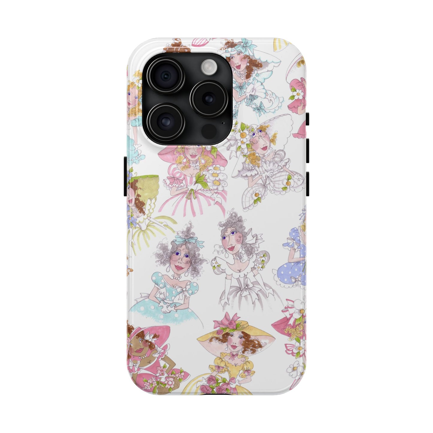 Tossed Belles White Phone Case