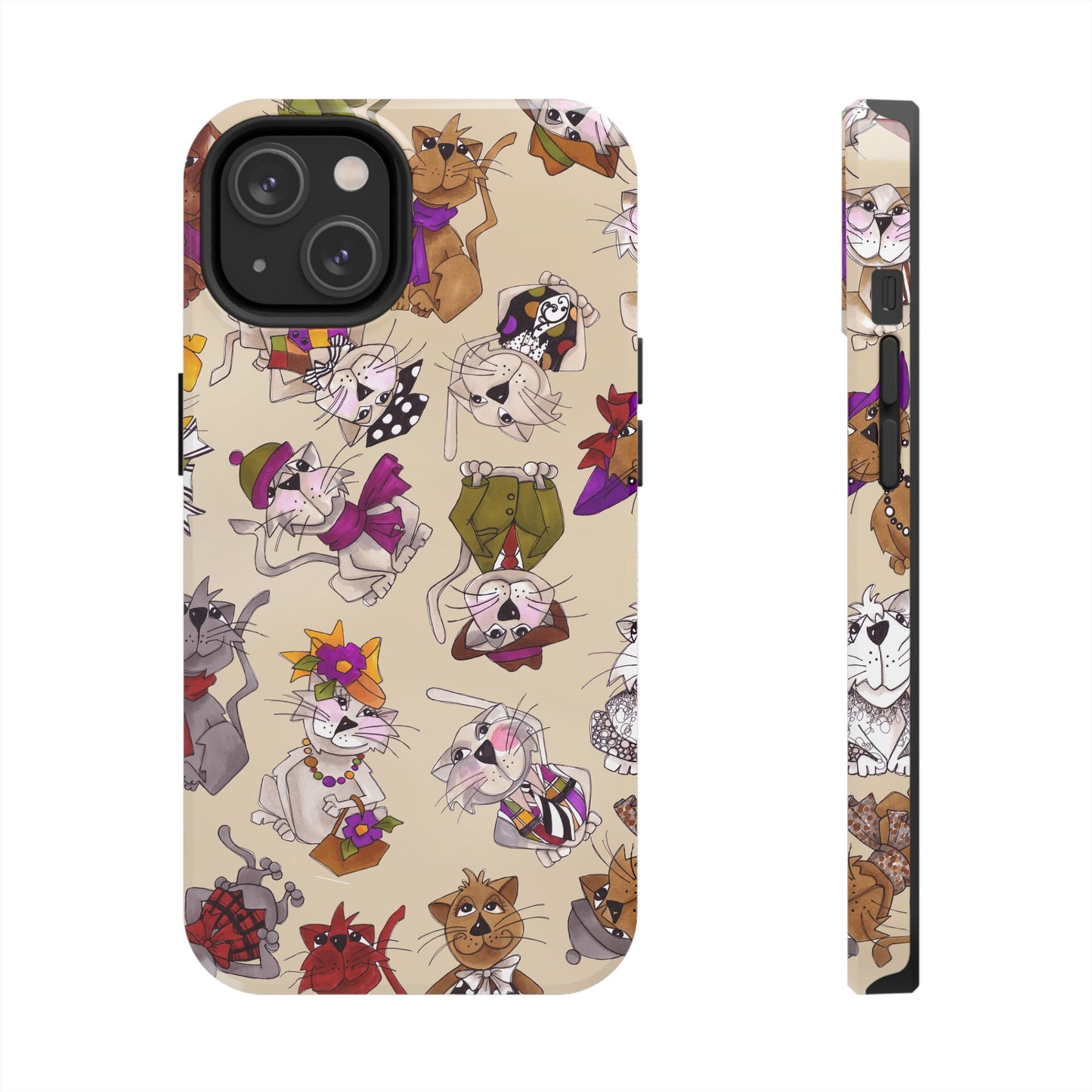 Spice Cats Tossed Muslin Phone Case