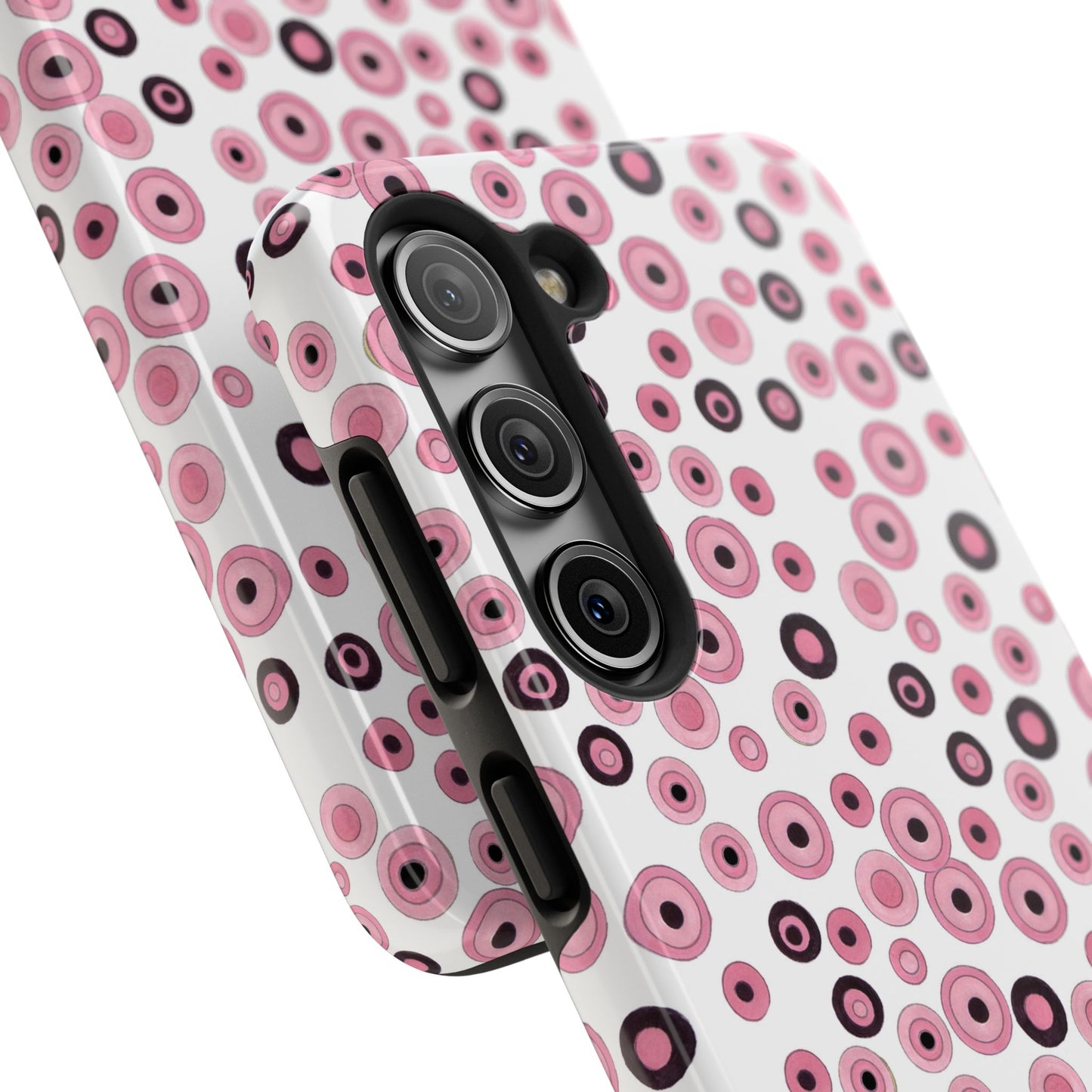 Dots White / Pink Phone Case