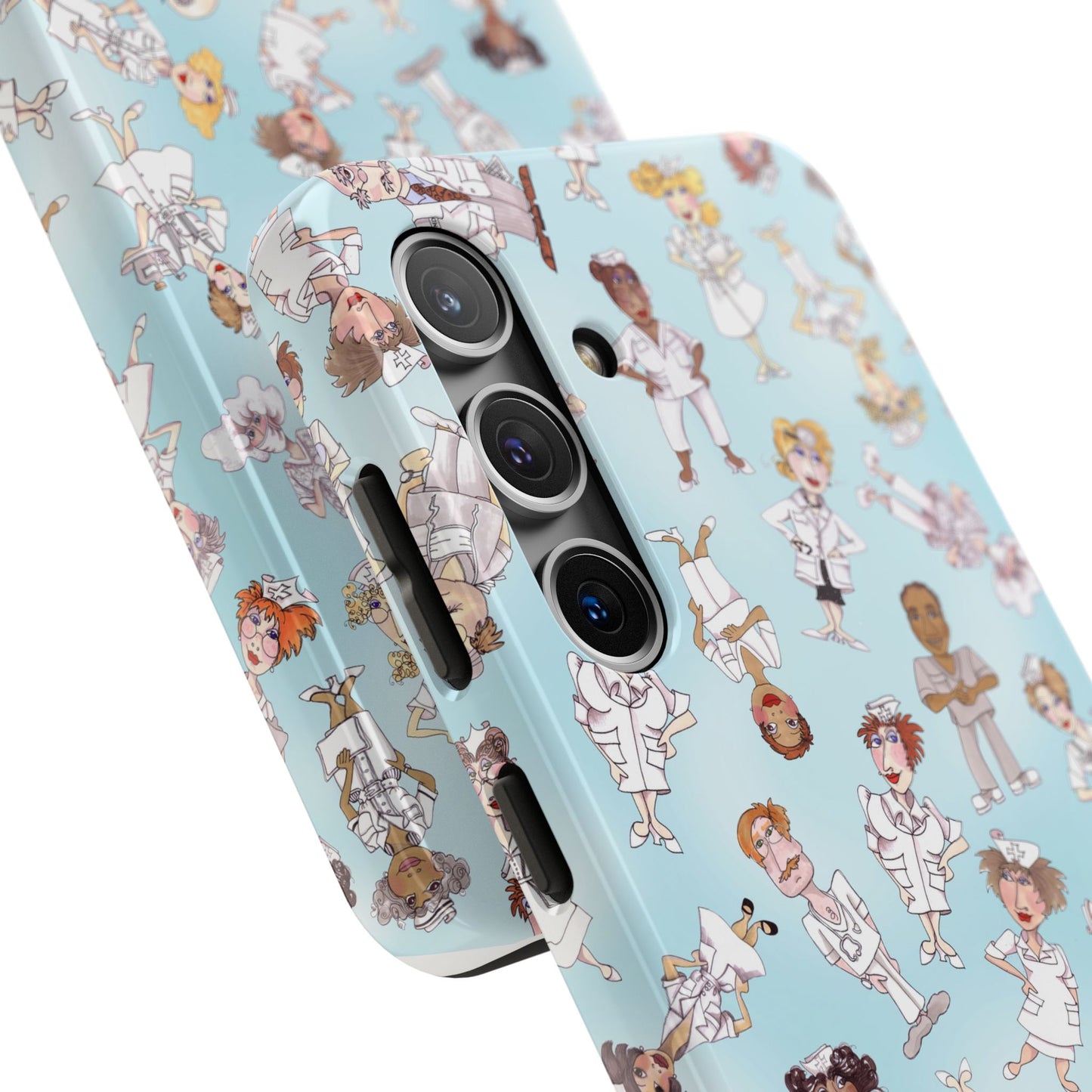 Tossed Nurses Aqua Phone Case