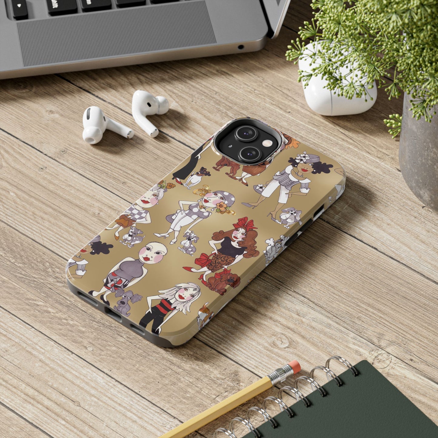 Dog Ladies Tan Phone Case