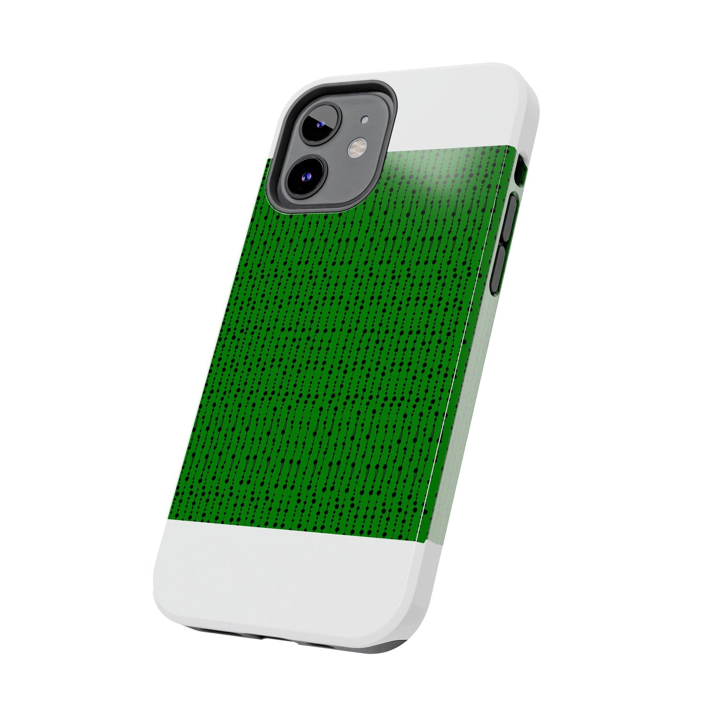 Beaded Curtain Green / Black Phone Case