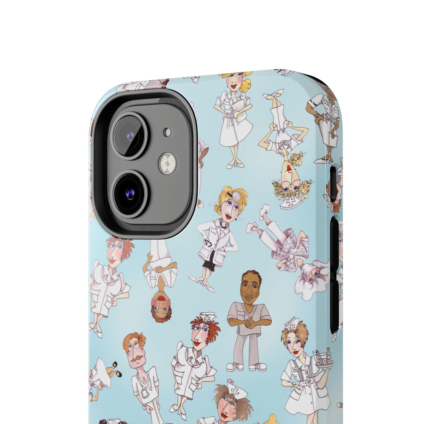 Tossed Nurses Aqua Phone Case