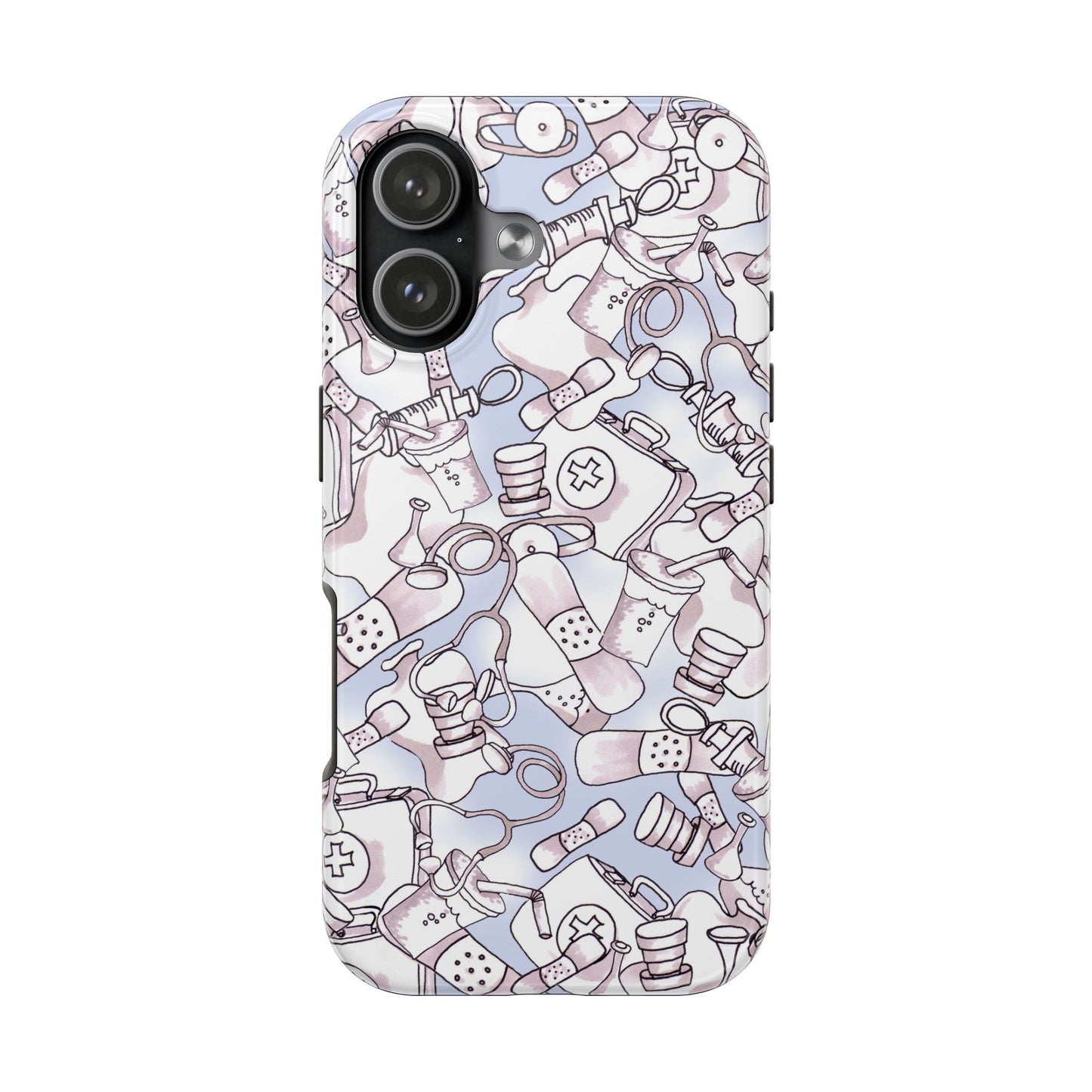 Med Stuff Blue Phone Case