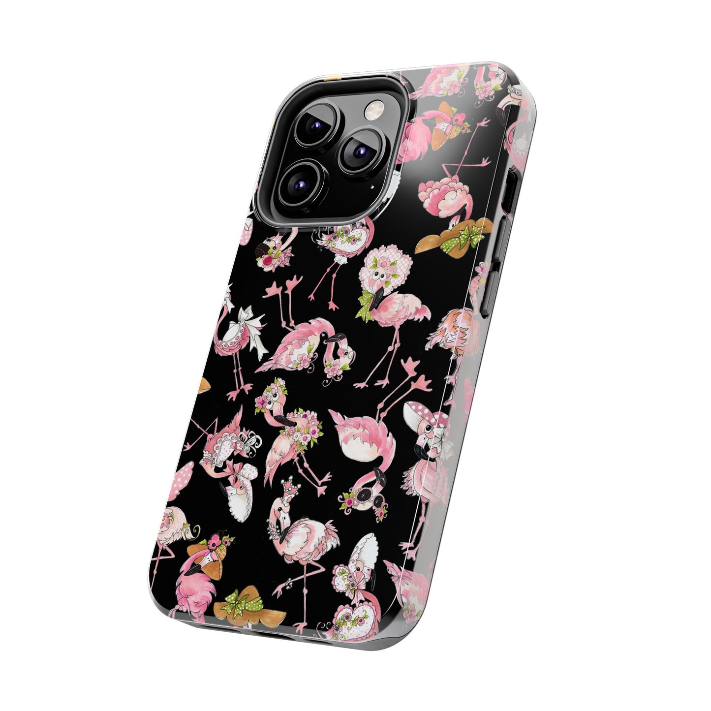 Tossed Flams Black Phone Case