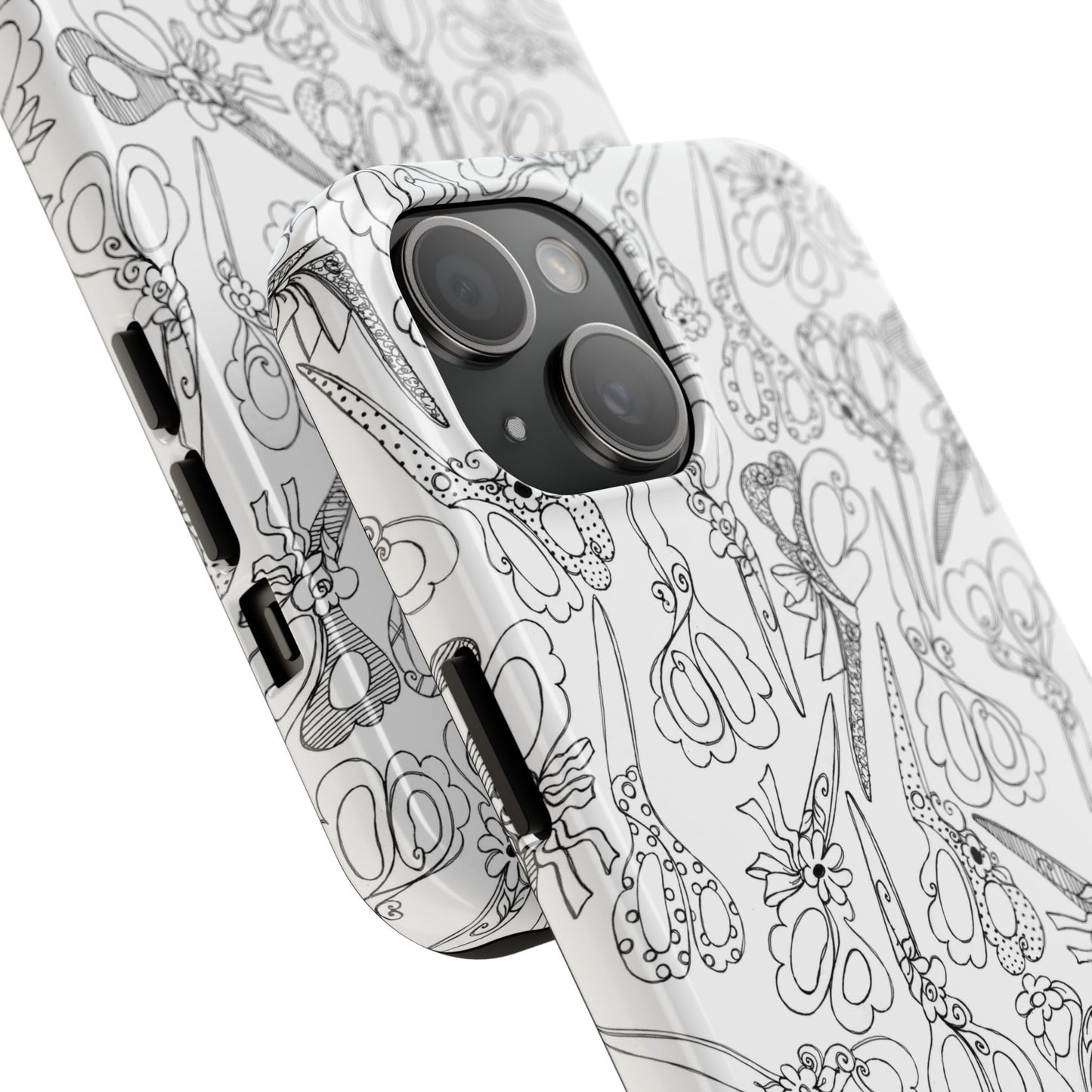 Scissor Blizzard White Phone Case