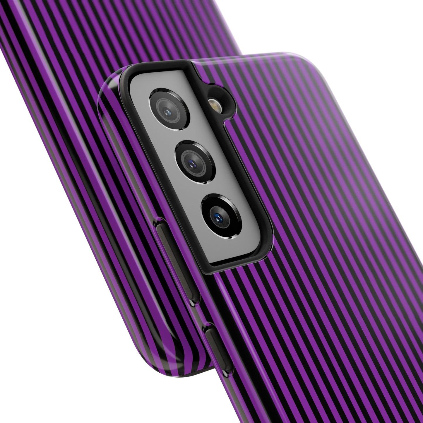 Stripe Purple / Black Phone Case