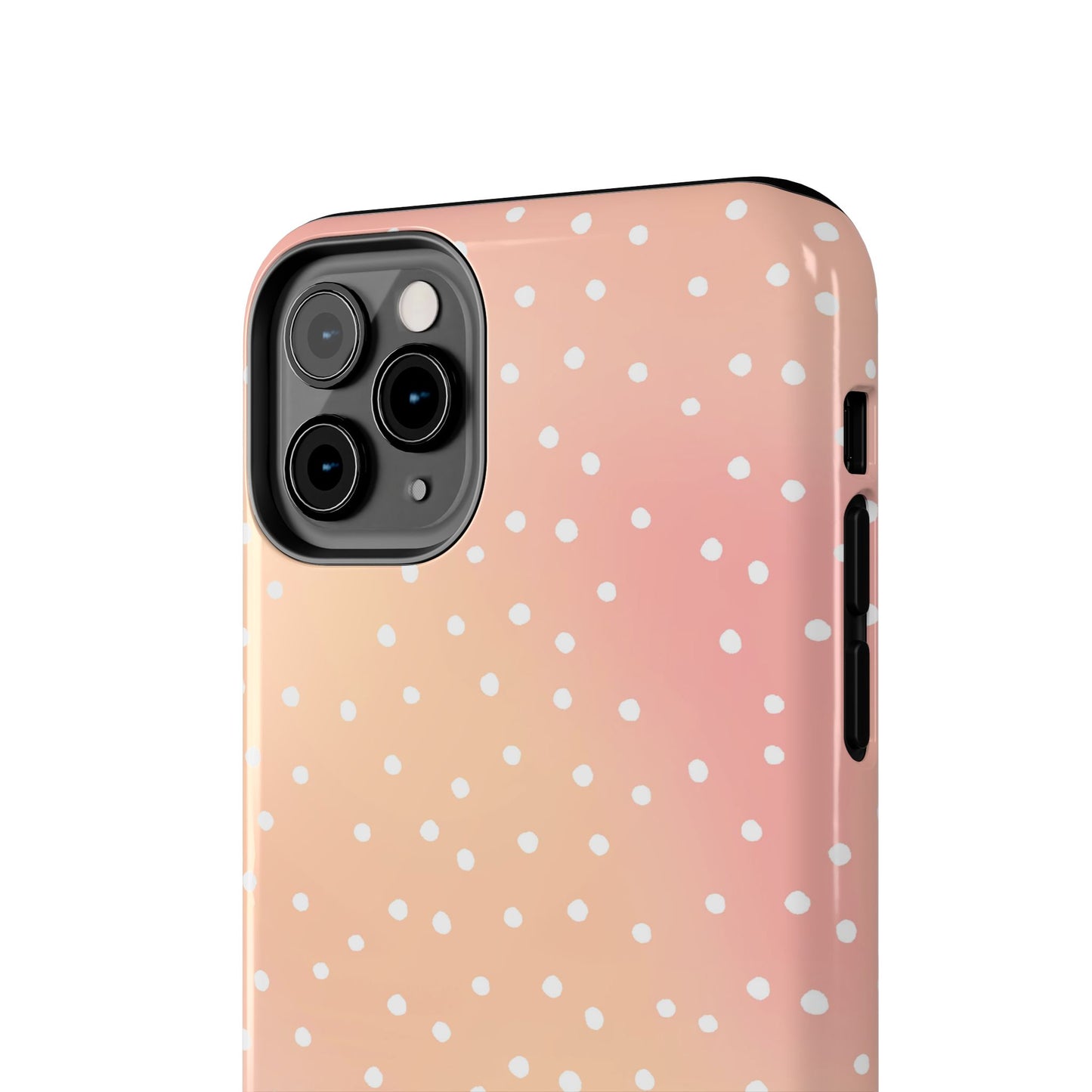 Dinky Dots Peach / White Phone Case