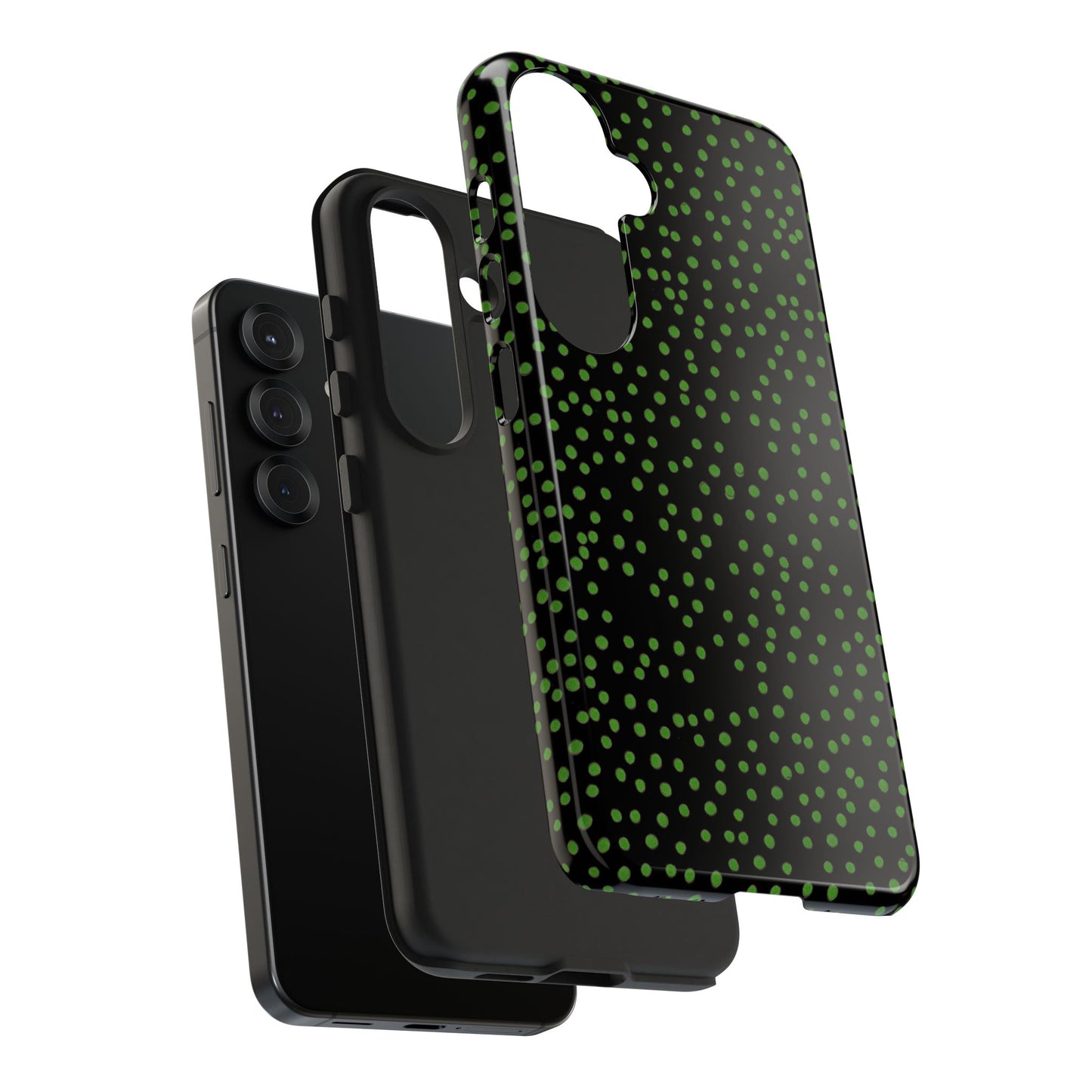Dinky Dots Black / Green Phone Case