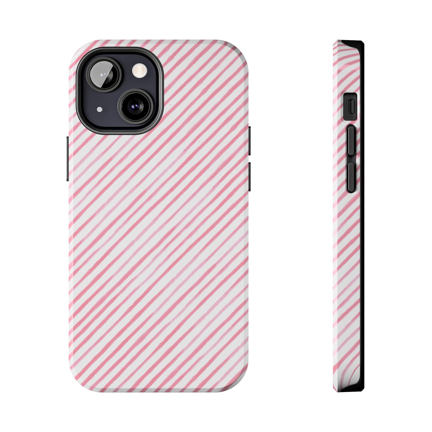Bias Stripe White / Pink Phone Case