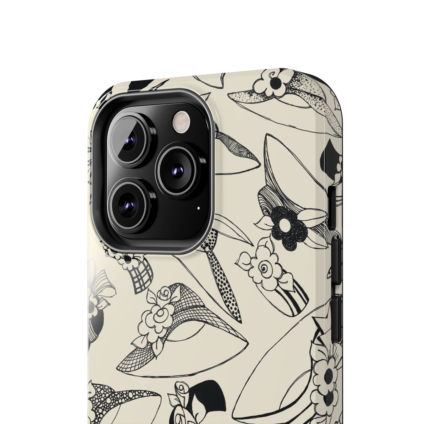 Millinery Ivory / Black Phone Case