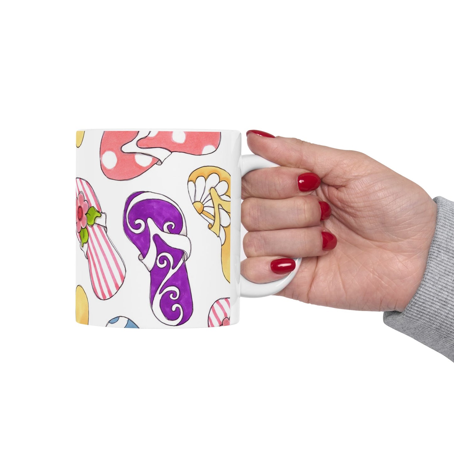 Flip Flops White Cup