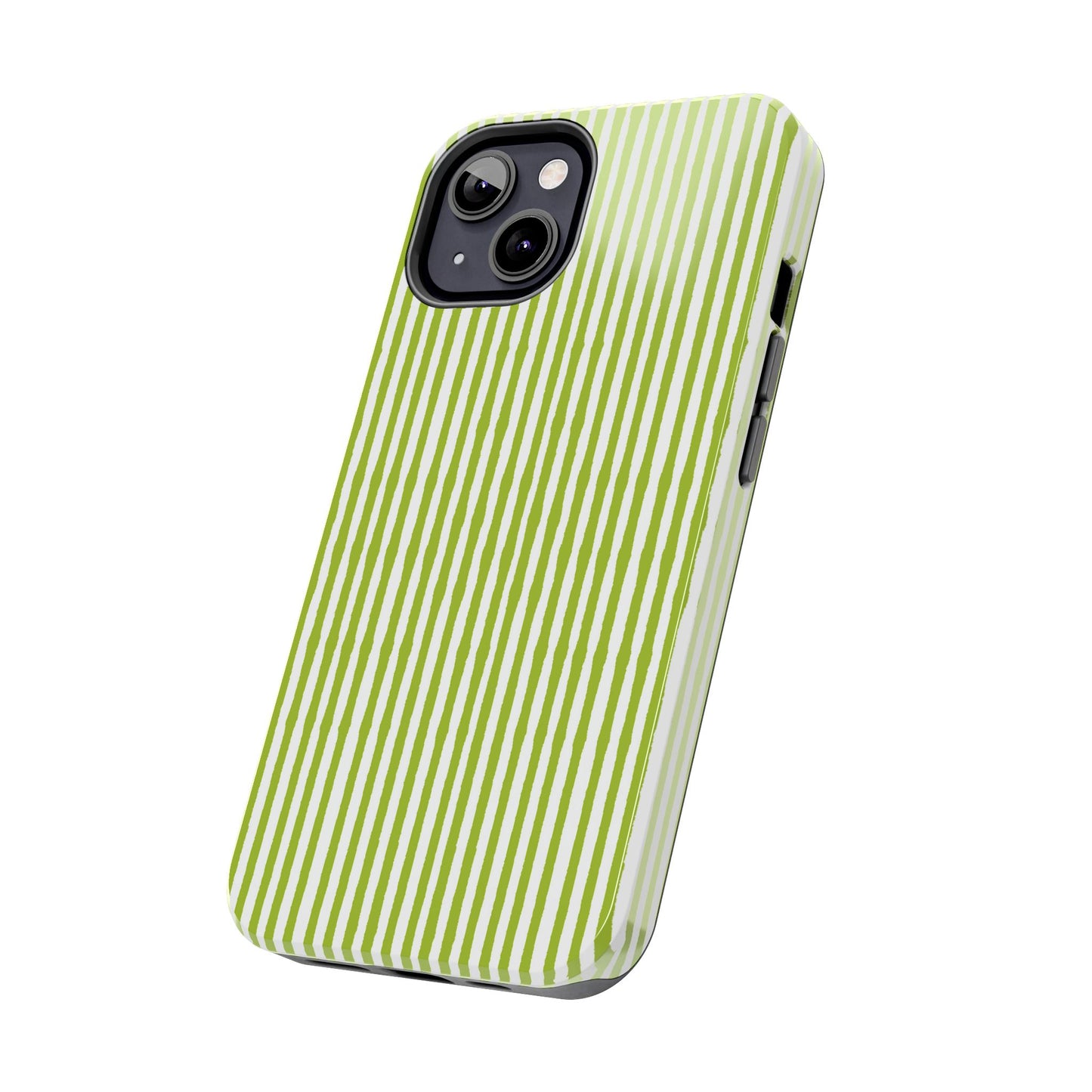 Lazy Stripe Green / White Phone Case