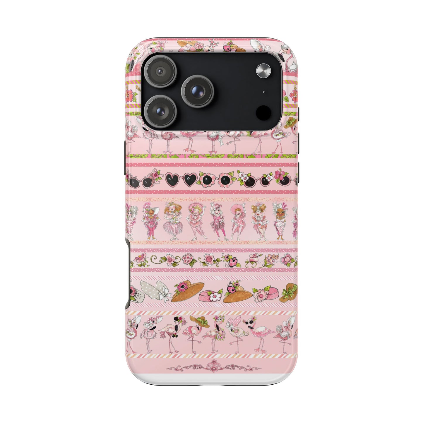 Flam Borders Pink Phone Case