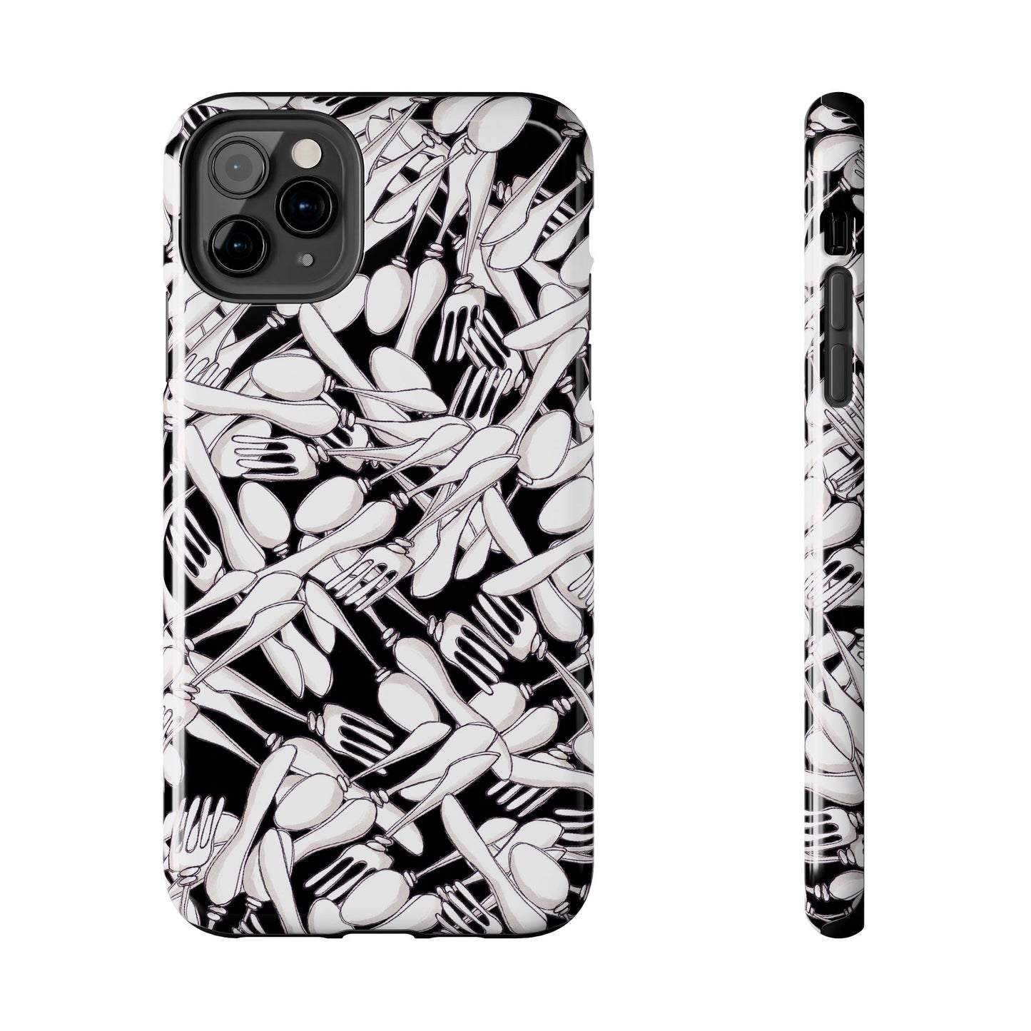 Silverware Wars Black Phone Case