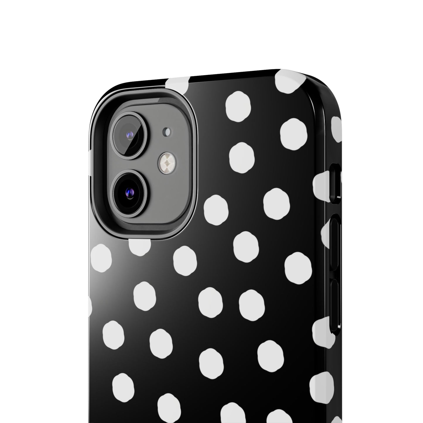 Jumbo Dots Black / White Phone Case