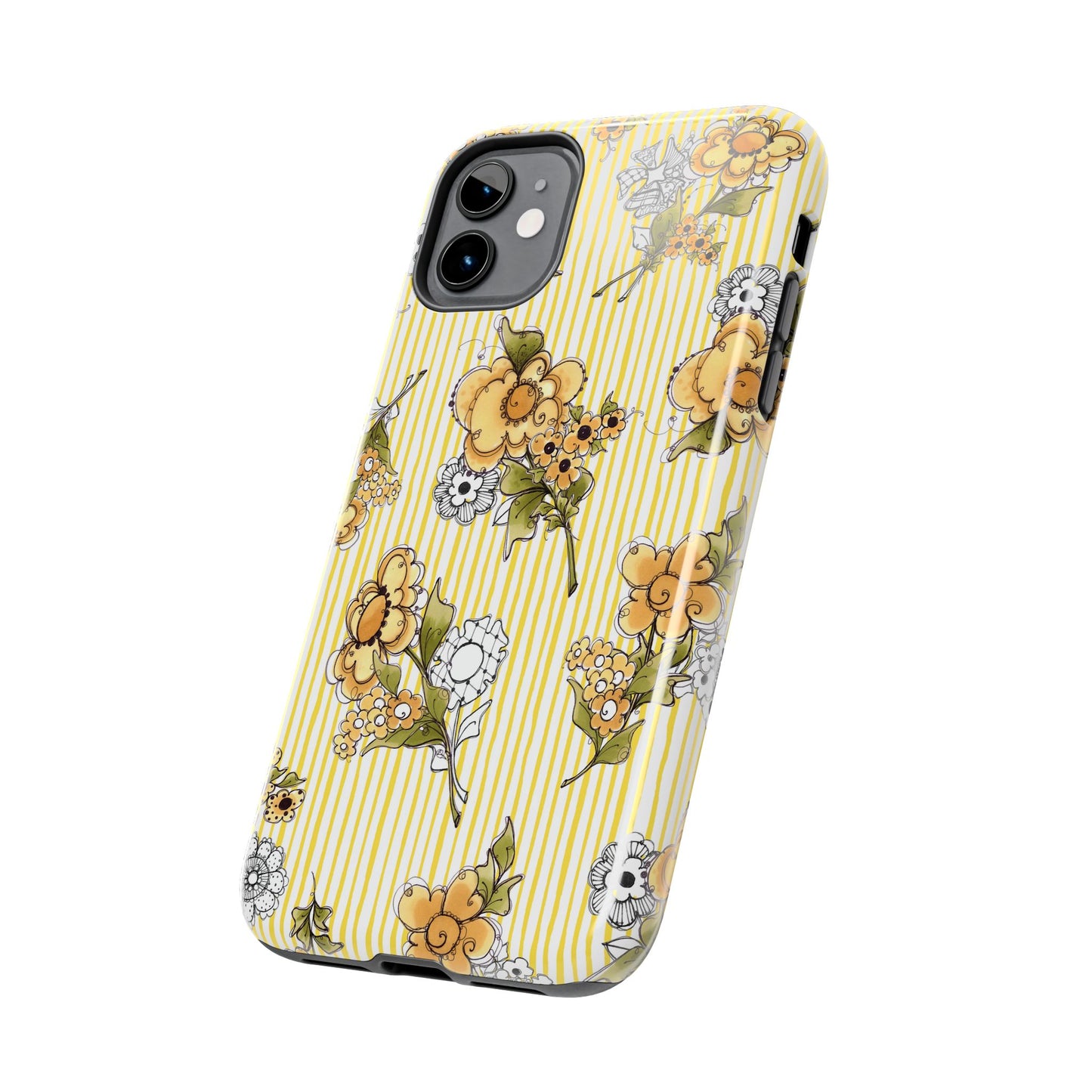 Bee Floral White / Yellow Phone Case