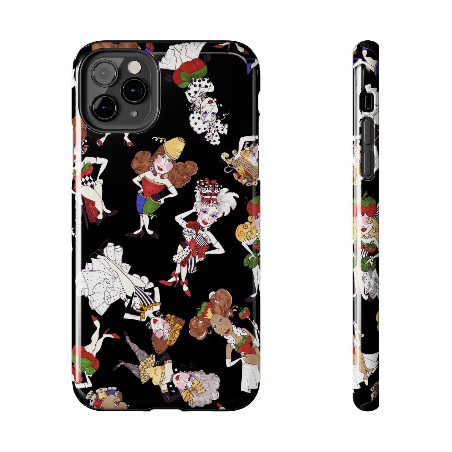 Sew Tossed Black Phone Case