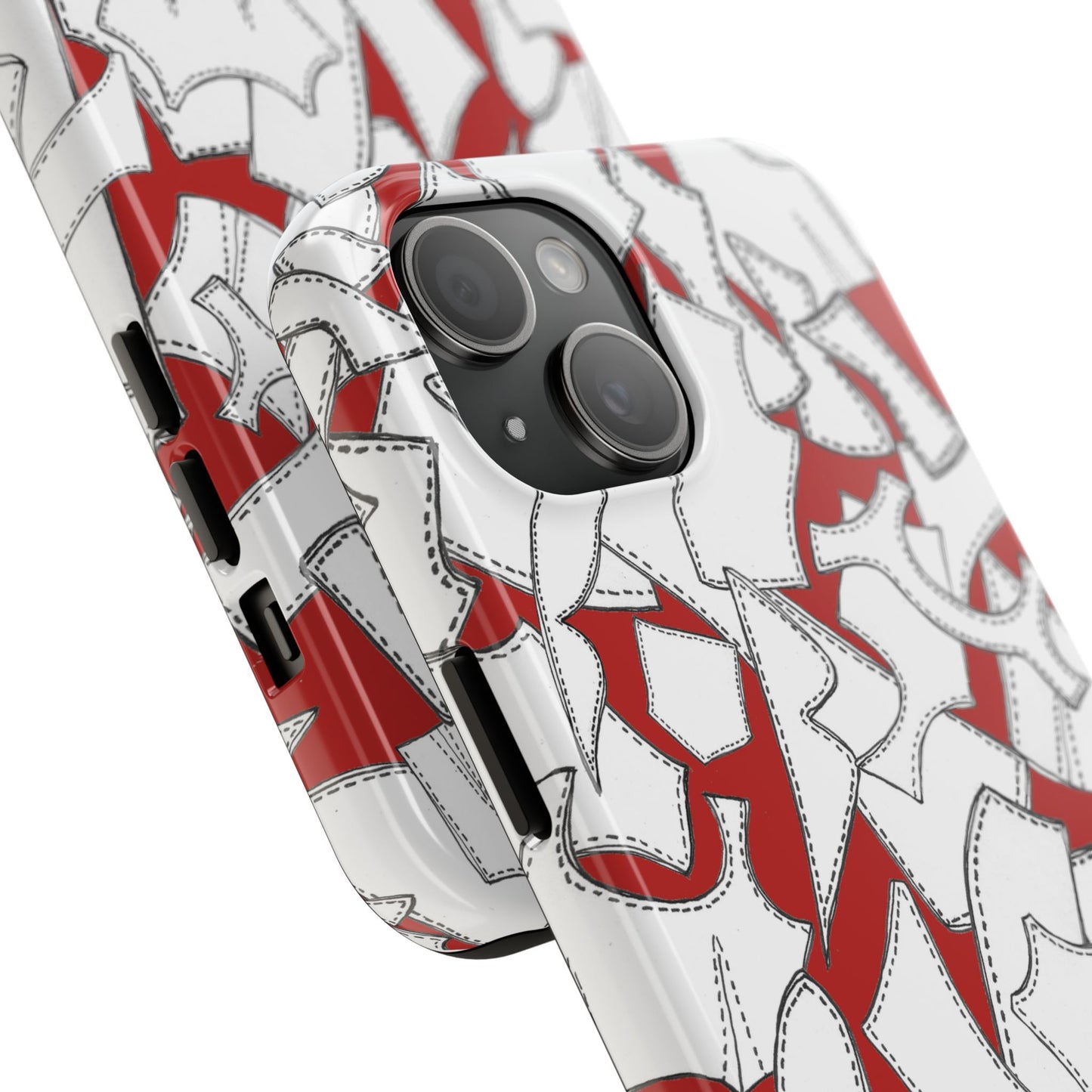 Pattern Pieces Red Phone Case