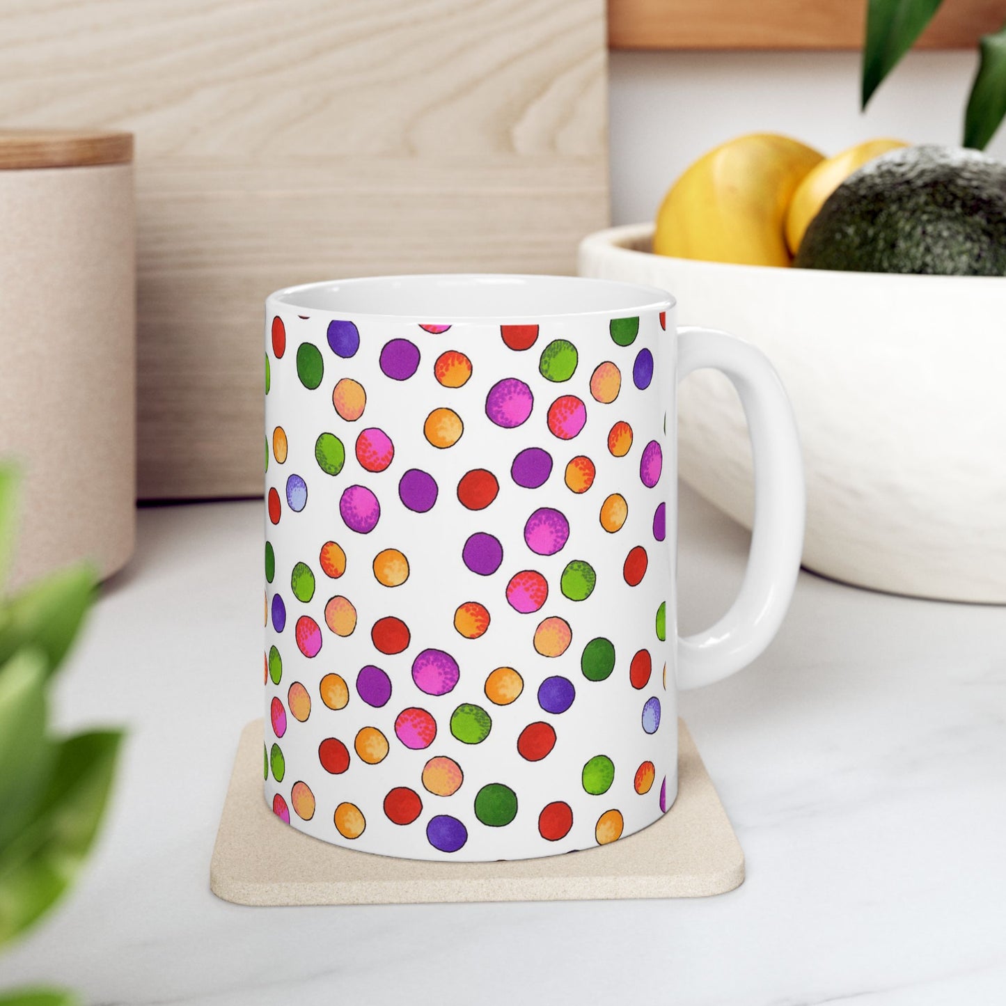 Big Fun Dots White Cup