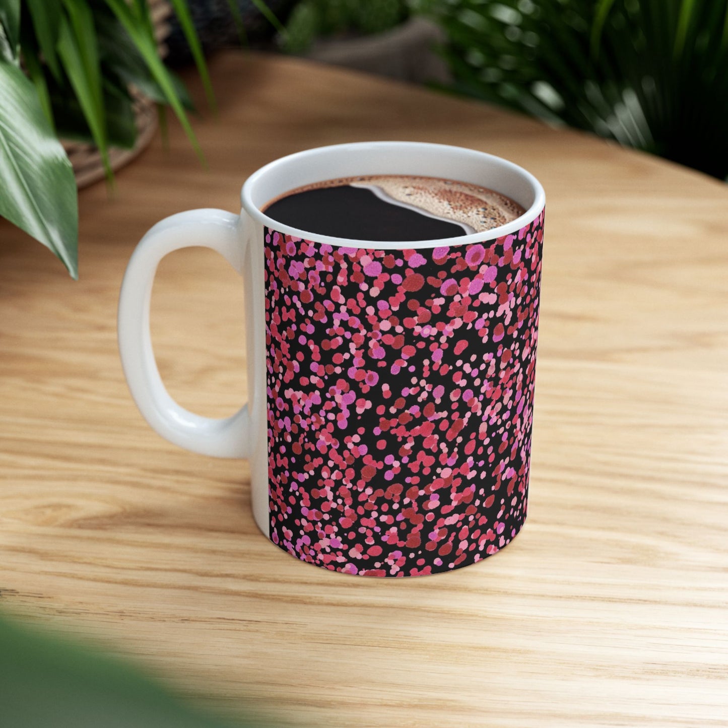 Confetti Black / Pink Cup