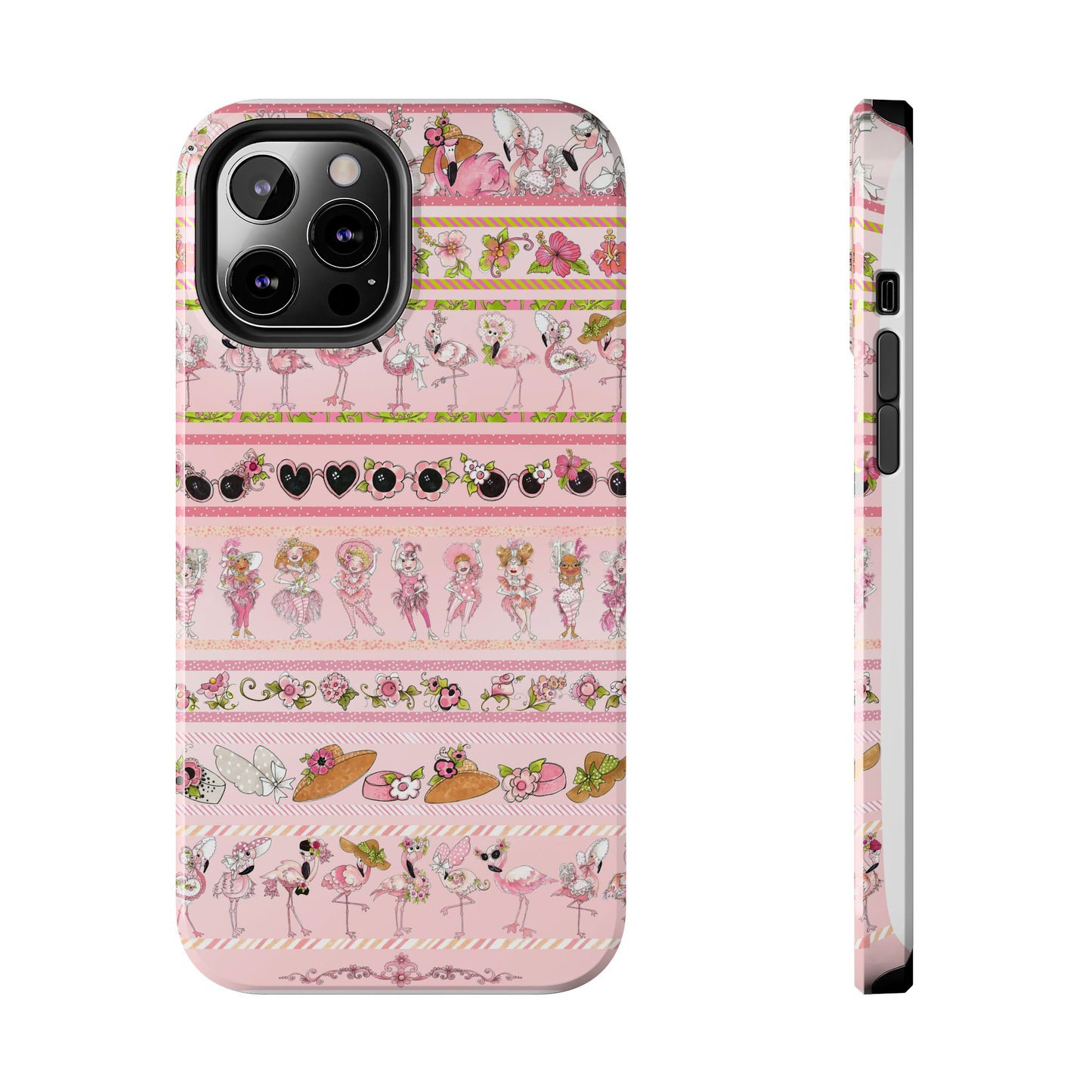 Flam Borders Pink Phone Case
