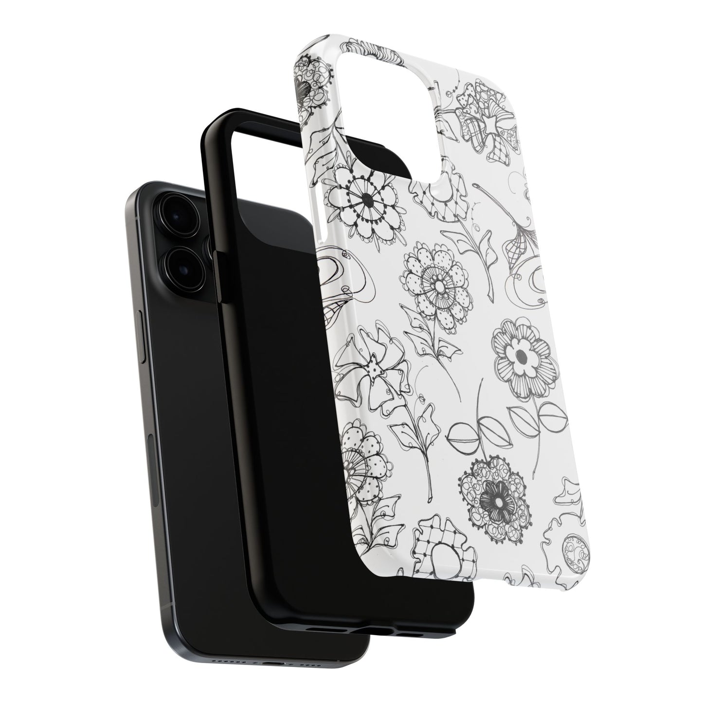 Paper Posies White Phone Case