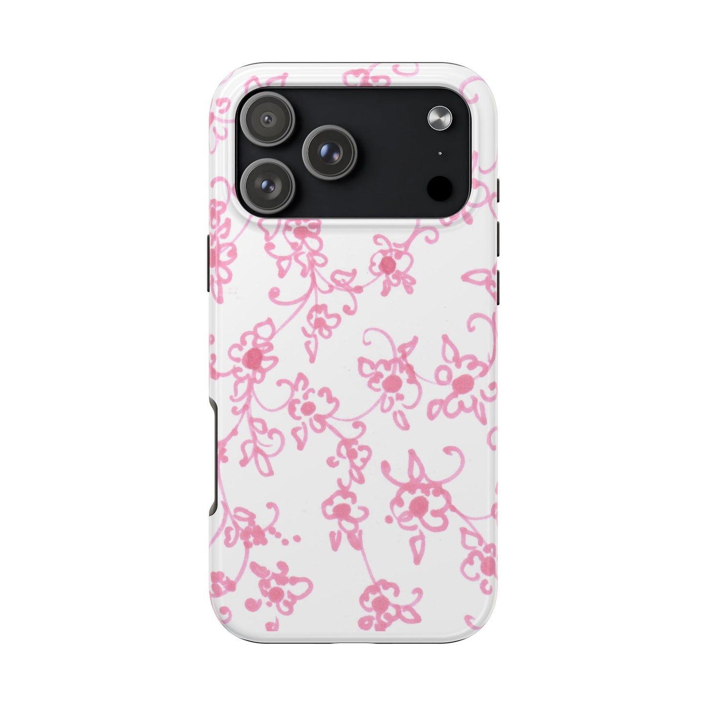 Juliette Ladies White / Pink Flowers Phone Case