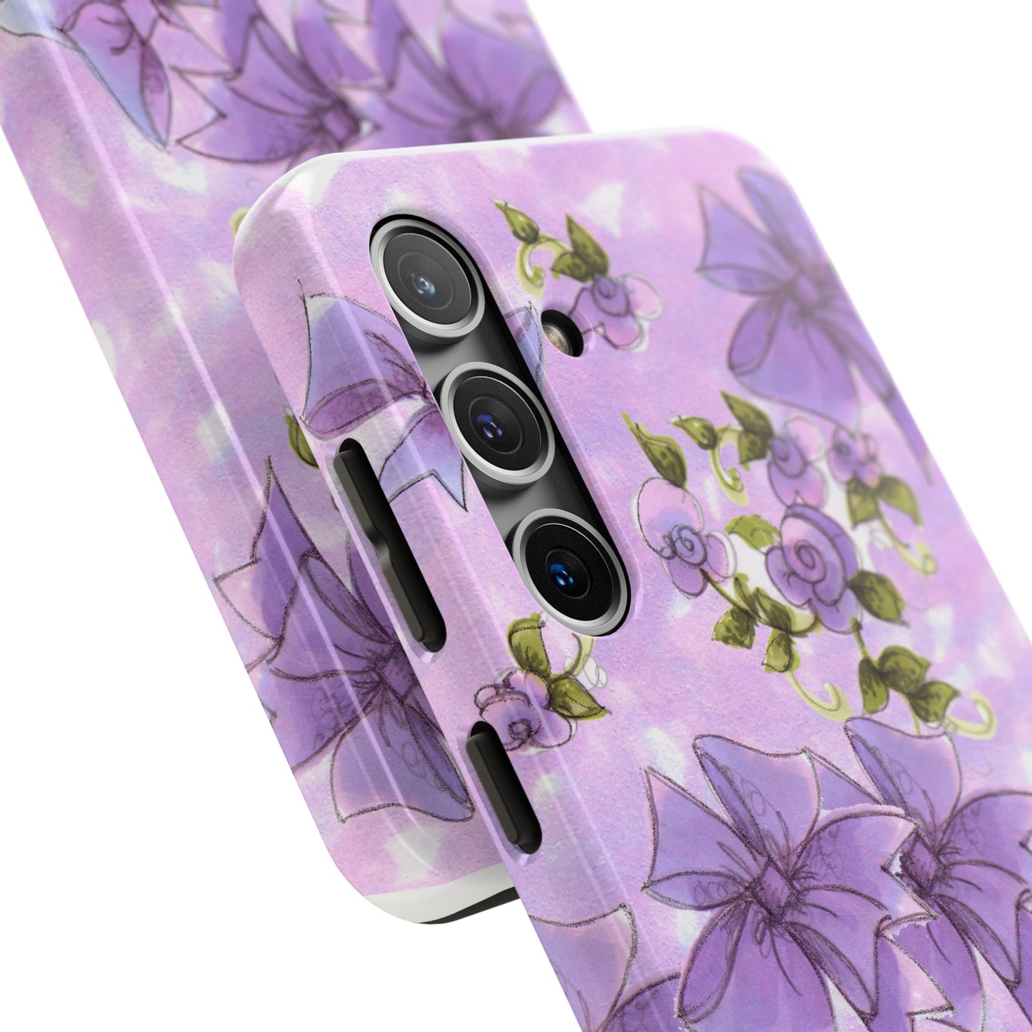 Bows & Flowers Purple Phone Case