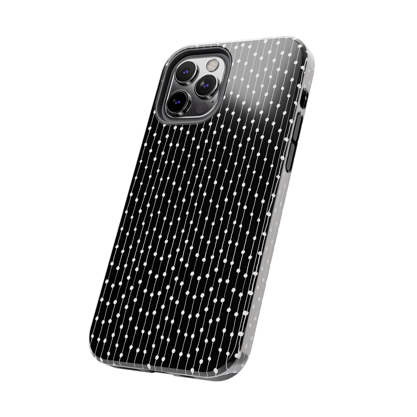 Pin Stripe Black / White Phone Case