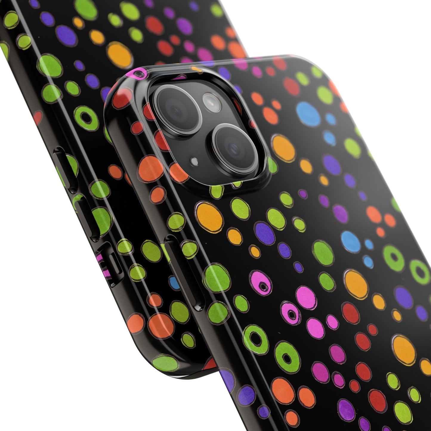 Dog Dots Black / Multi Phone Case