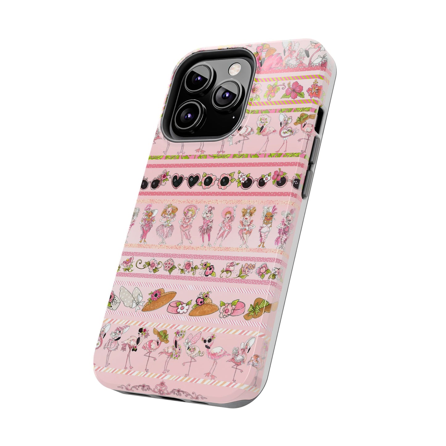 Flam Borders Pink Phone Case