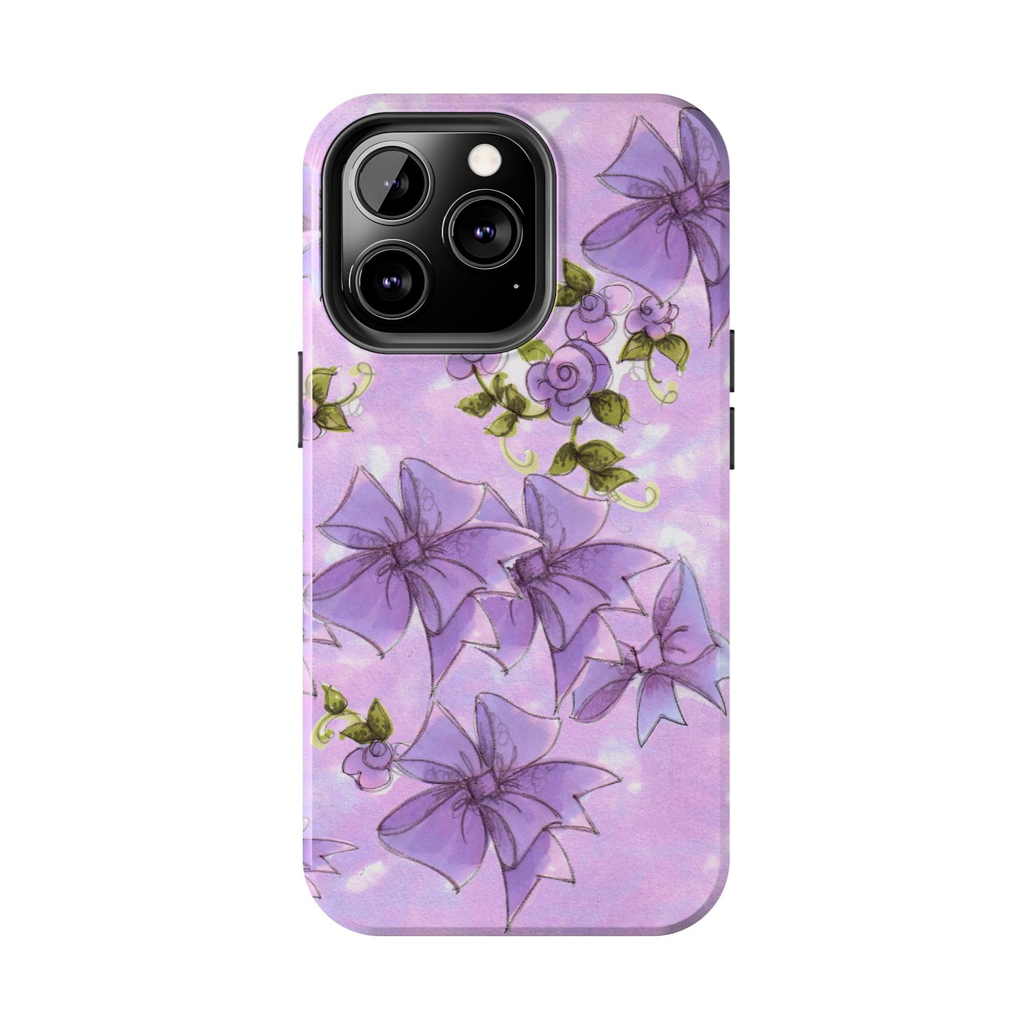 Bows & Flowers Purple Phone Case