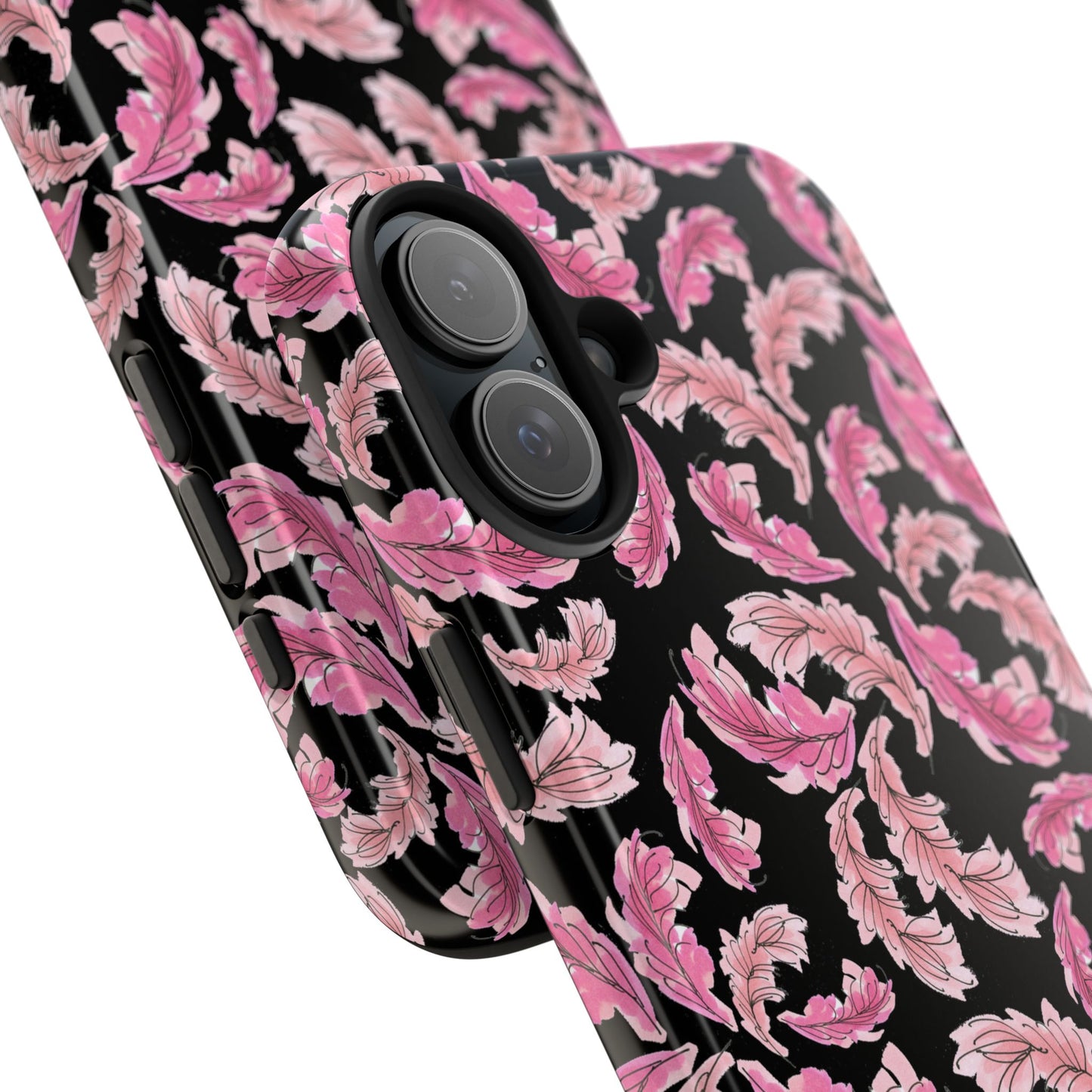 Flam Feathers Black Phone Case