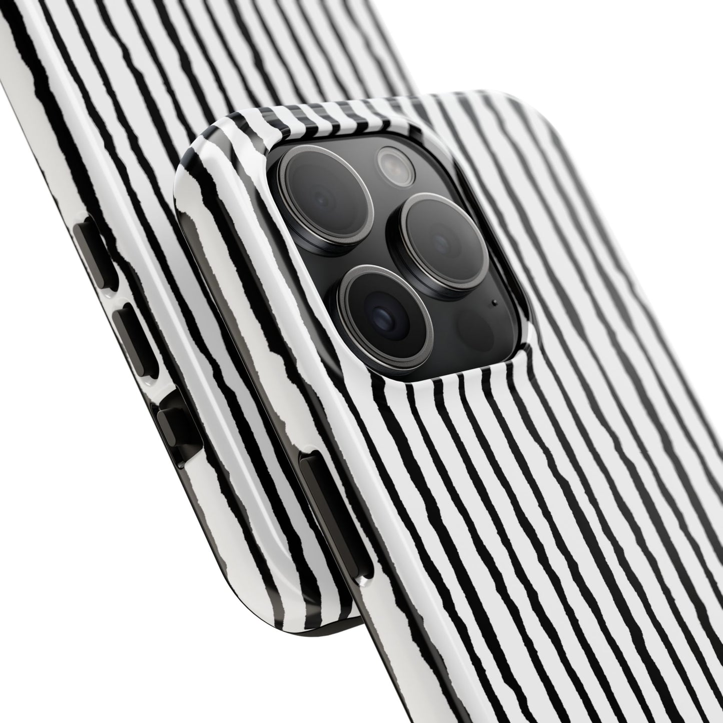 Sorta Stripe White / Black Phone Case