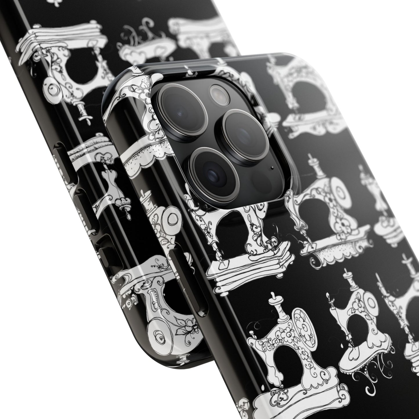 Sew Sew Black / White Phone Case