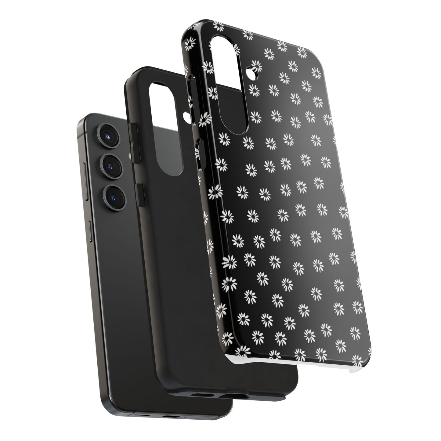Daisy Dot Black / White Phone Case