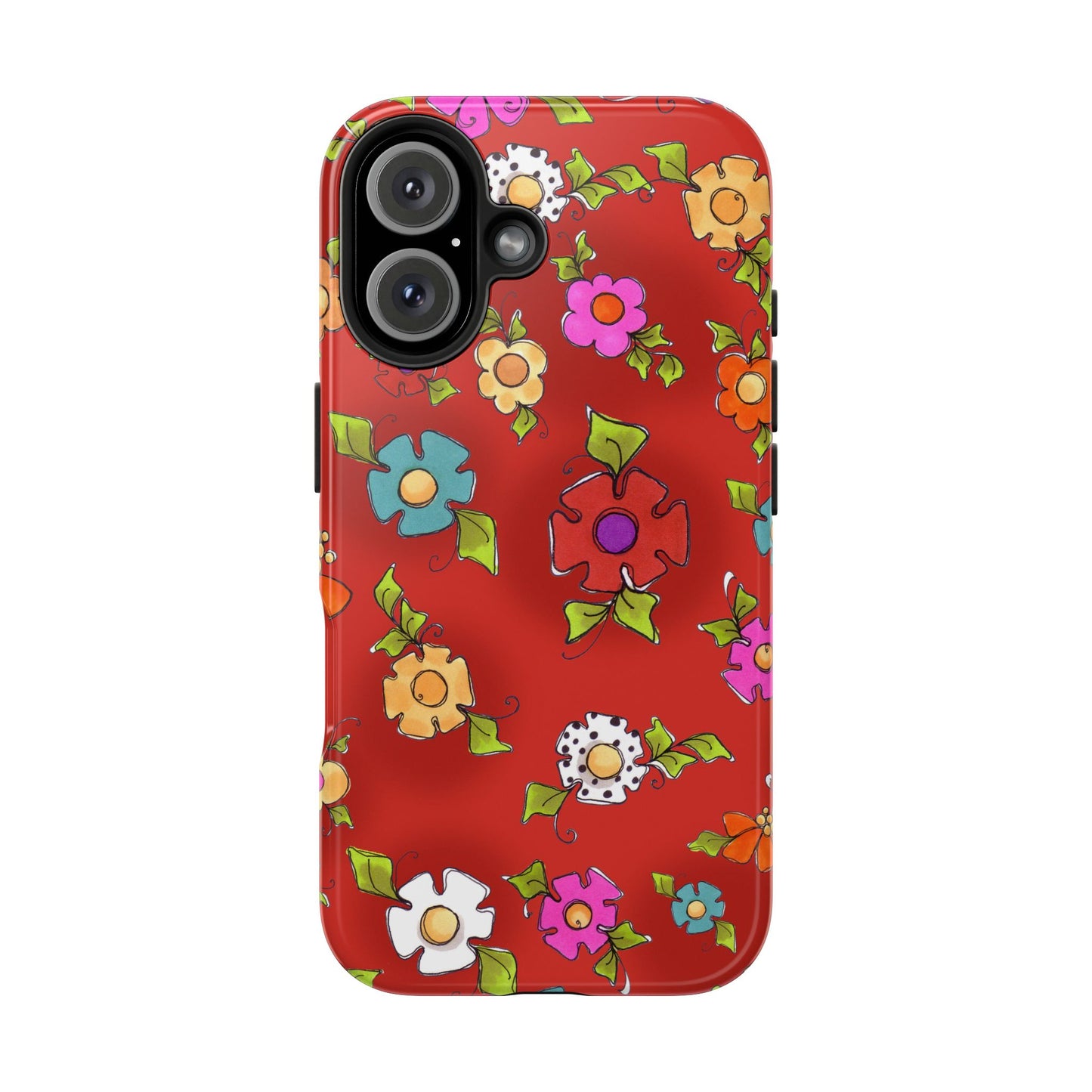 Happy Blooms Red Phone Case