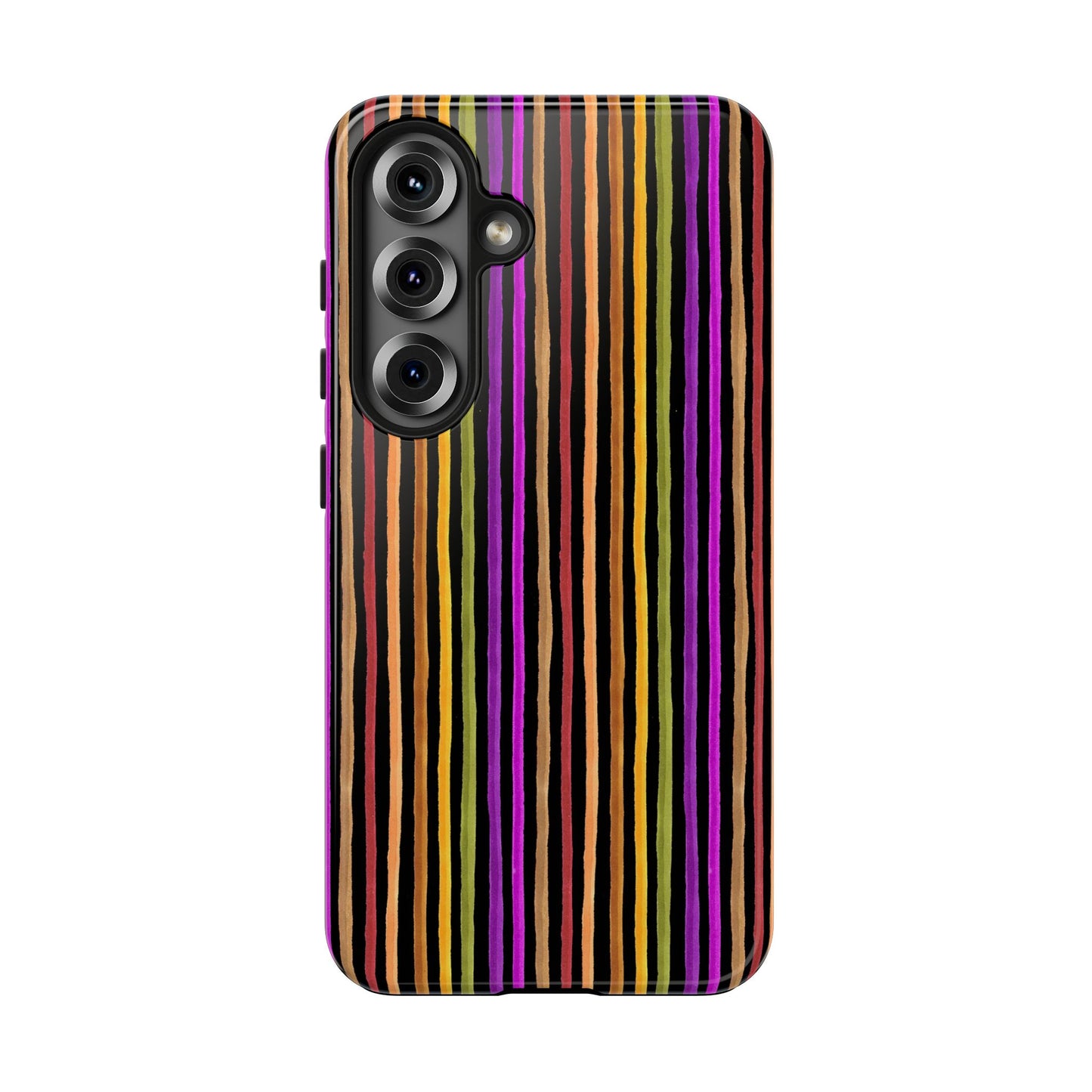 Spice Stripe Black Phone Case