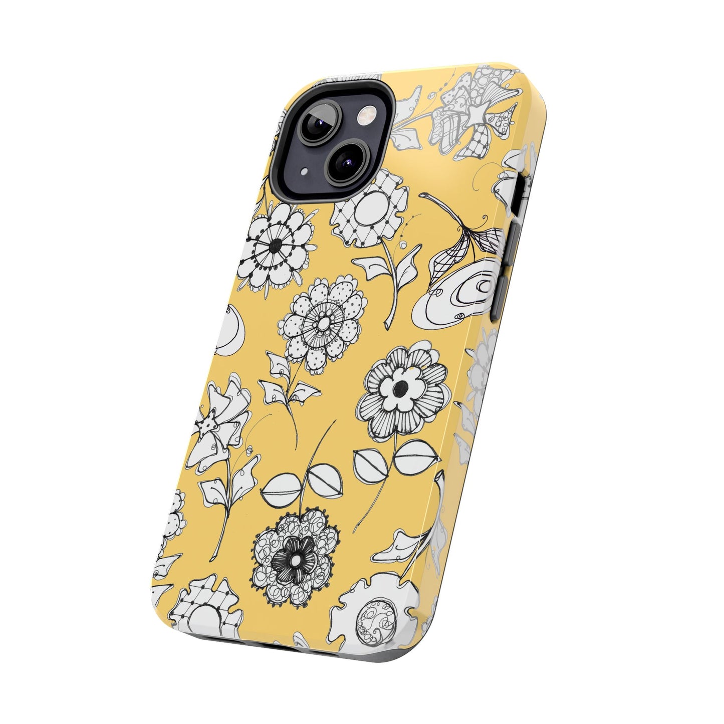 Paper Posies Yellow Phone Case