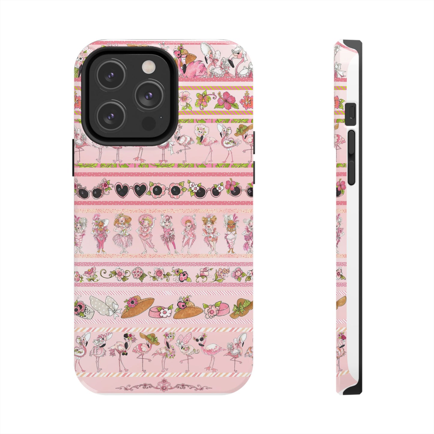 Flam Borders Pink Phone Case