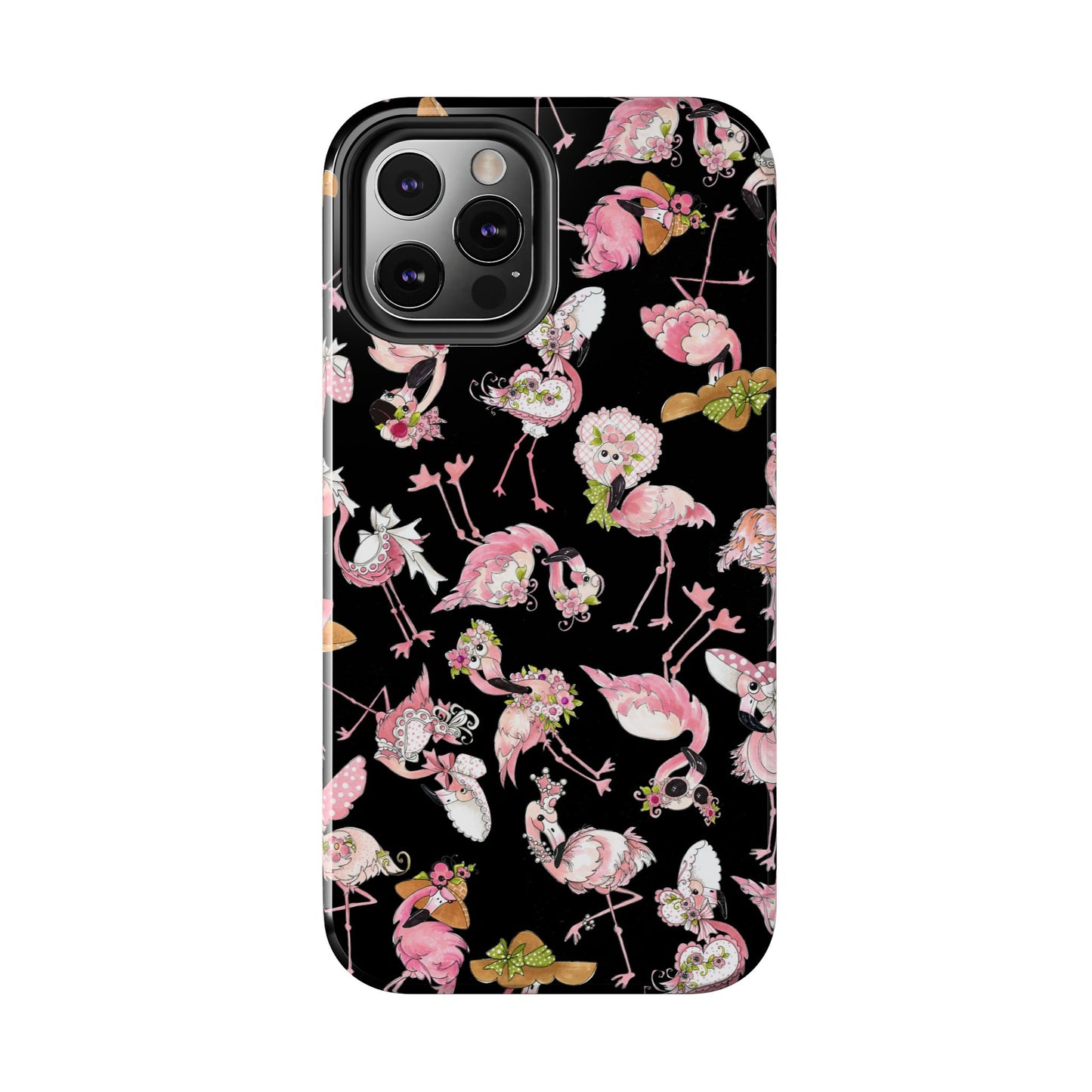 Tossed Flams Black Phone Case