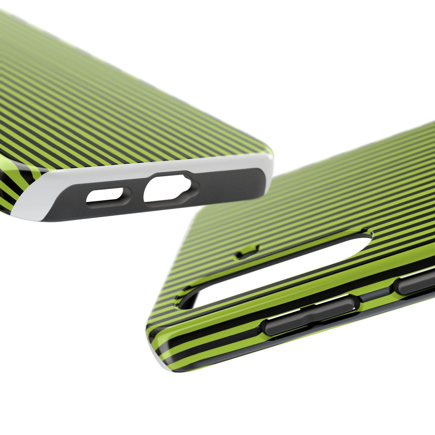 Stripe Green / Black Phone Case