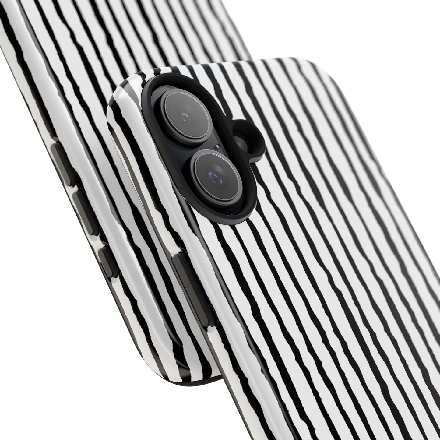Sorta Stripe White / Black Phone Case