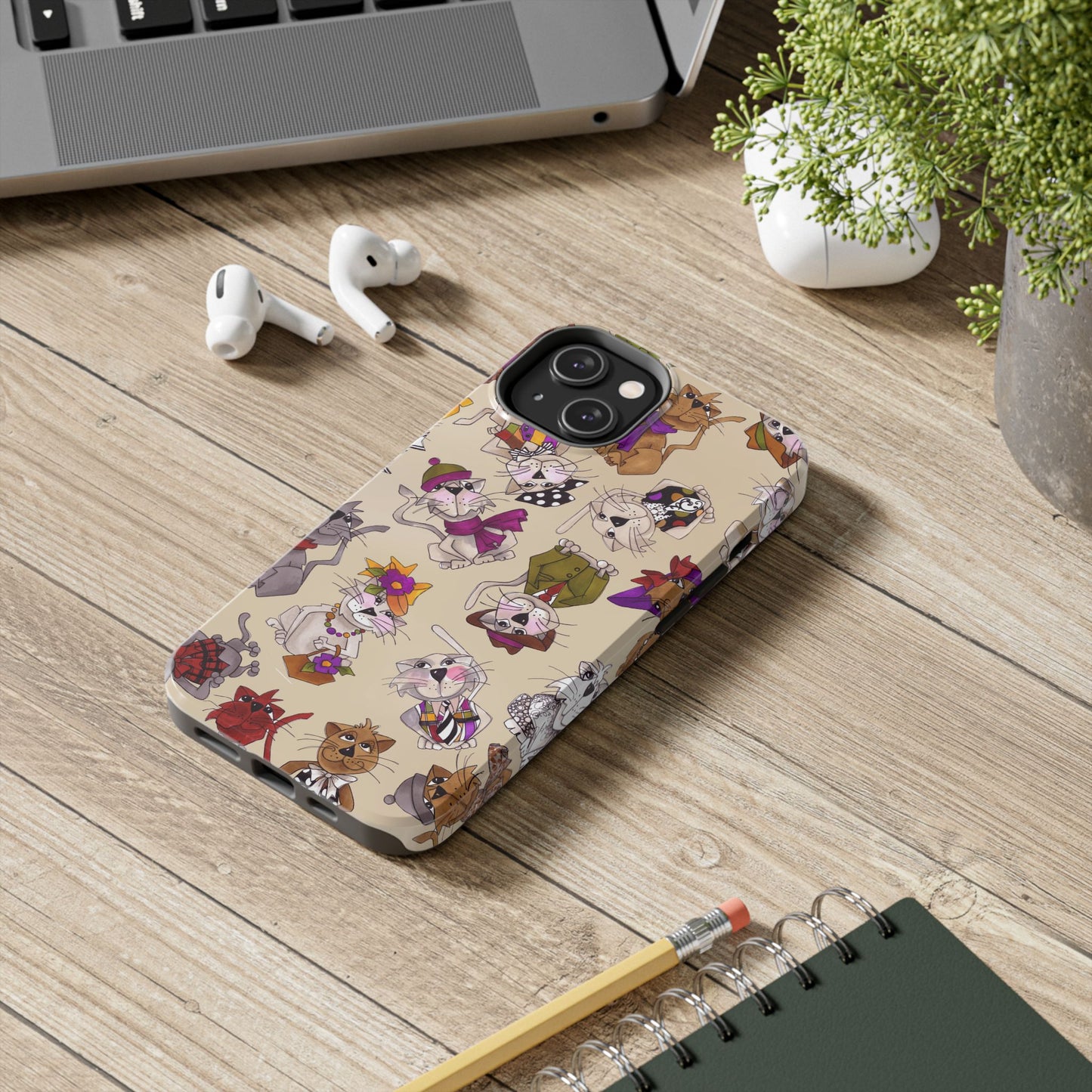 Spice Cats Tossed Muslin Phone Case